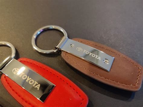 toyota leather keychain|More.